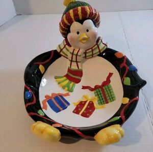 Signature Home Collection Christmas Penguin Candy Bowl